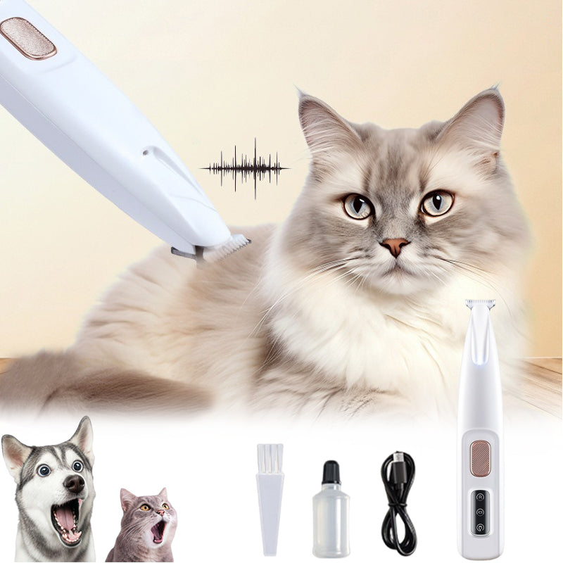 Dog Paw Trimmer with LED Light Fully Waterproof Portable Pet Hair Trimmer