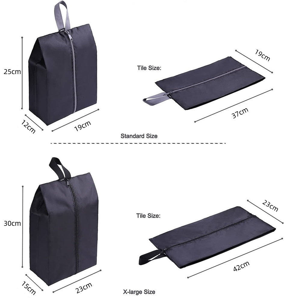 Portable Nylon Travel Shoe Bags with Zipper Closure for Women