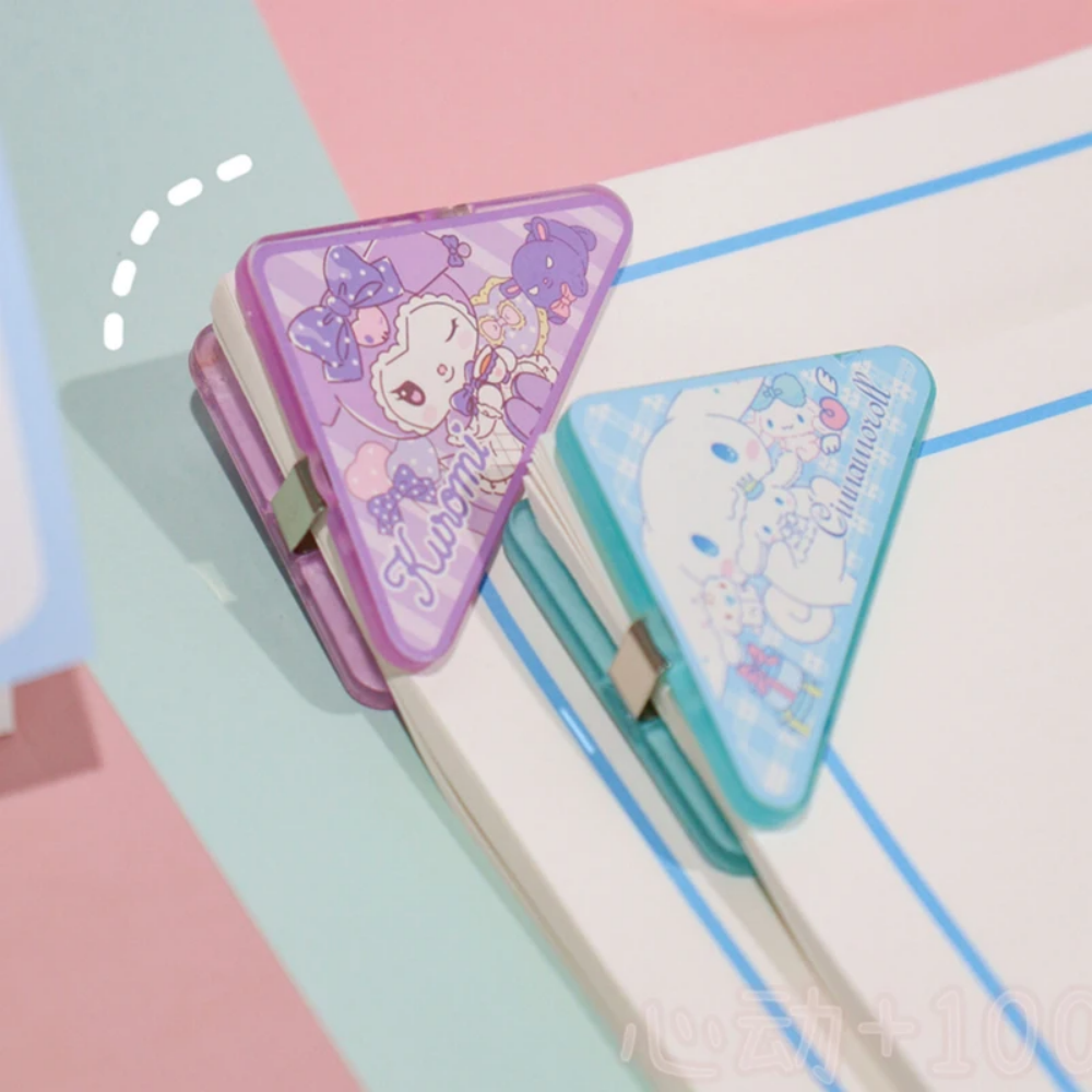 4Pcs Kawaii Sanrio Triangle Clip Creative Corner Clip
