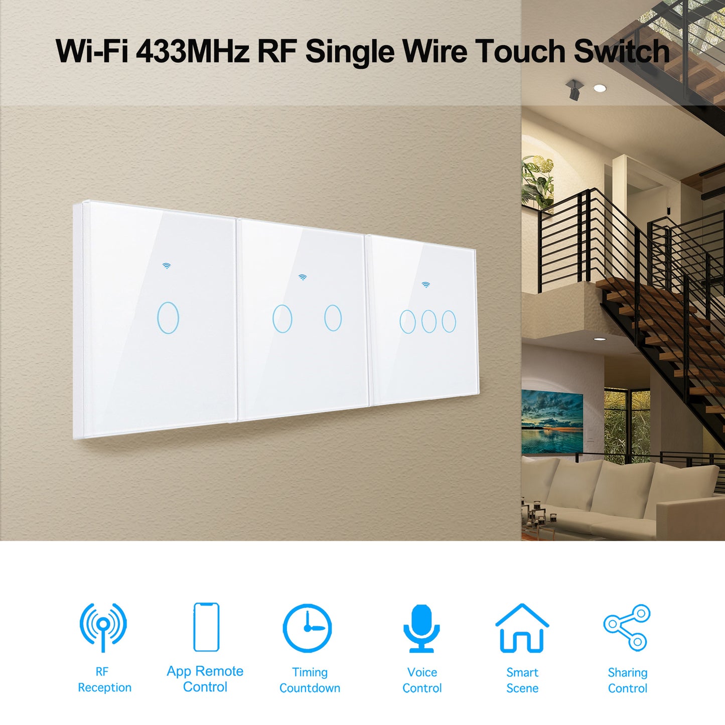 Smart Life Light Switch WiFi Touch Sensor Smart Switch