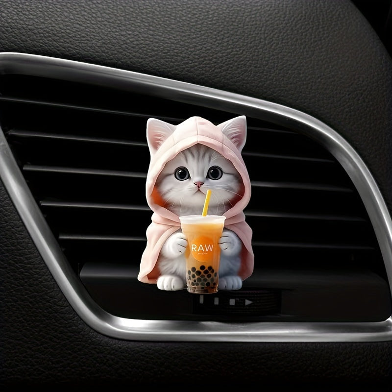 Cute cat acrylic car aromatherapy, long-lasting fragrance