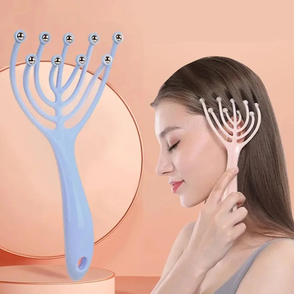 1 Pc Head Massager Scalp Neck Comb Roller