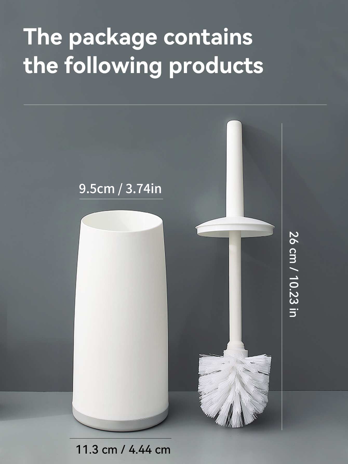Plastic Toilet Brush With Standing Base Long Handle