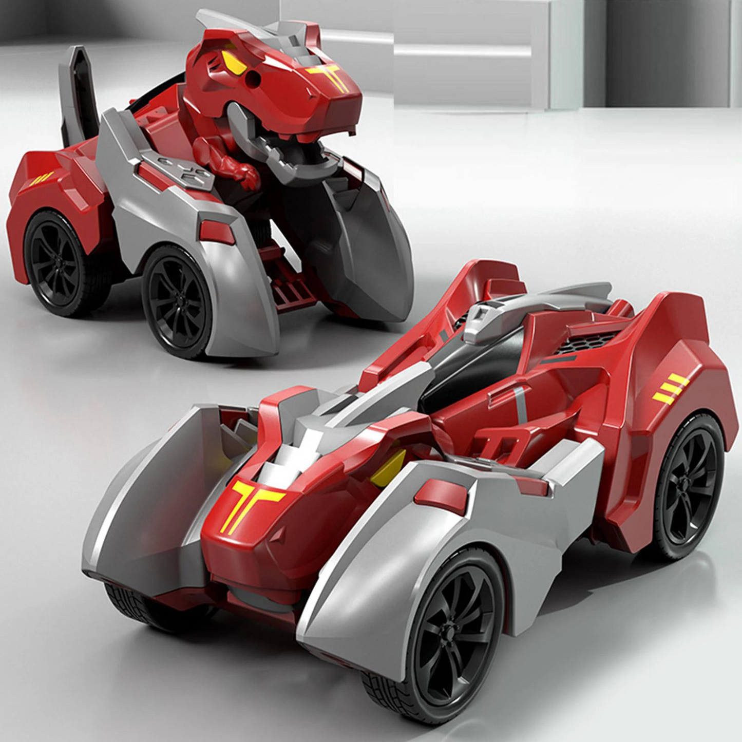 2-in-1 Transforming Dinosaur Car: Automatic Transformations