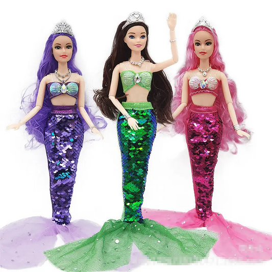 11 Inch Mermaid Doll Full Set Multi Joints Movable 30cm Height Doll
