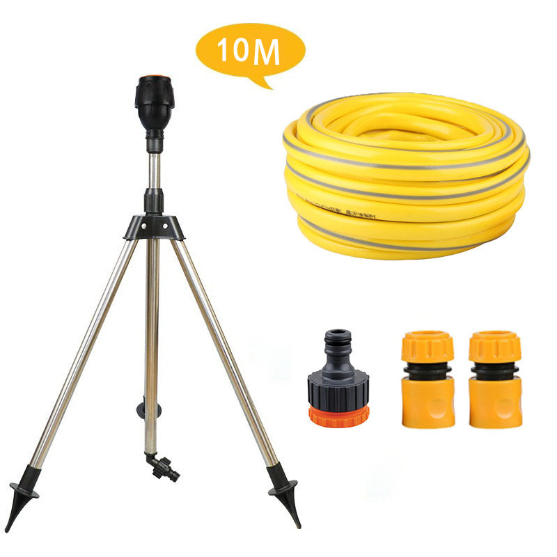 360-Degree Garden Automatic Rotating Sprinkler Stainless Steel Tripod Set