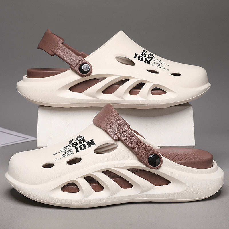 2024 New Men Outdoor Sandals Slippers Beach Comfortable Thick Soft Sole