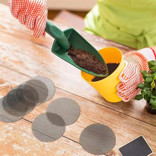 50 Pcs Flower Pot Hole Mesh Pad Breathable Bonsai Mesh