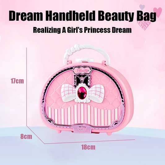 Kids Beauty Toys Makeup Kit Little Bag Washable Pretend Play