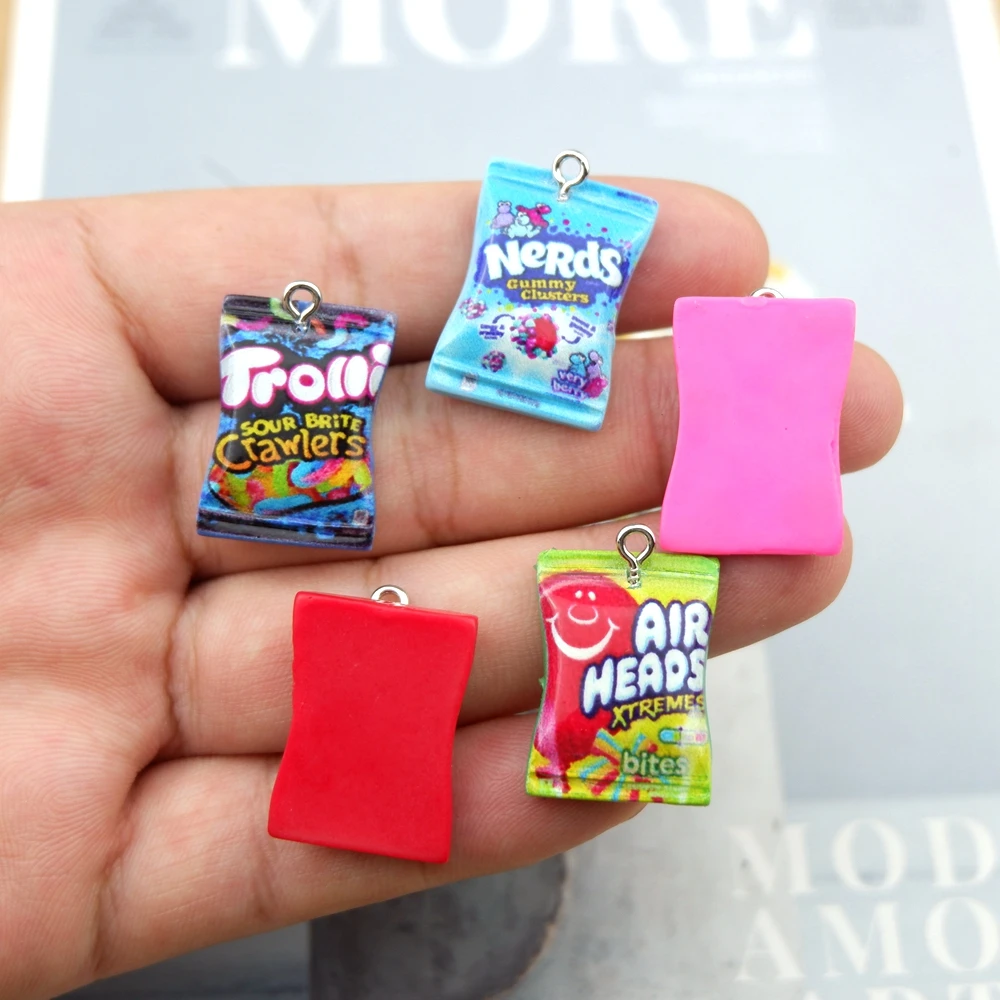 Resin Snacks Charms for Jewelry Making Diy Earring Bracelet Pendant Accessories