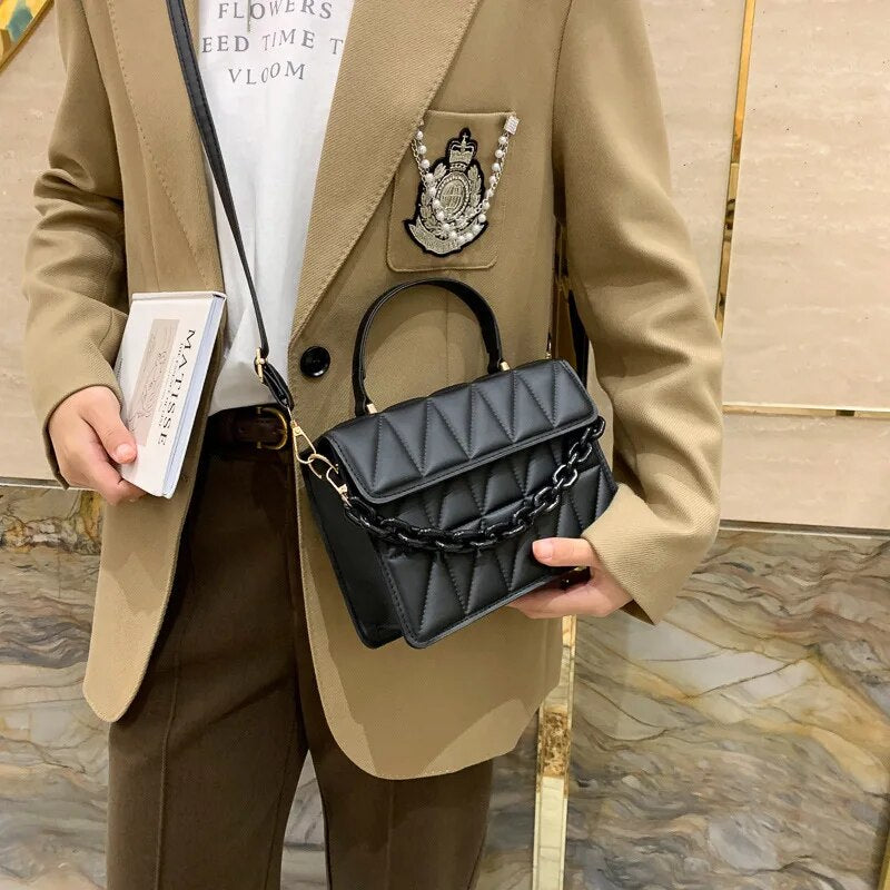 Square Plaid Small Handbags Crossbody Bags For Women