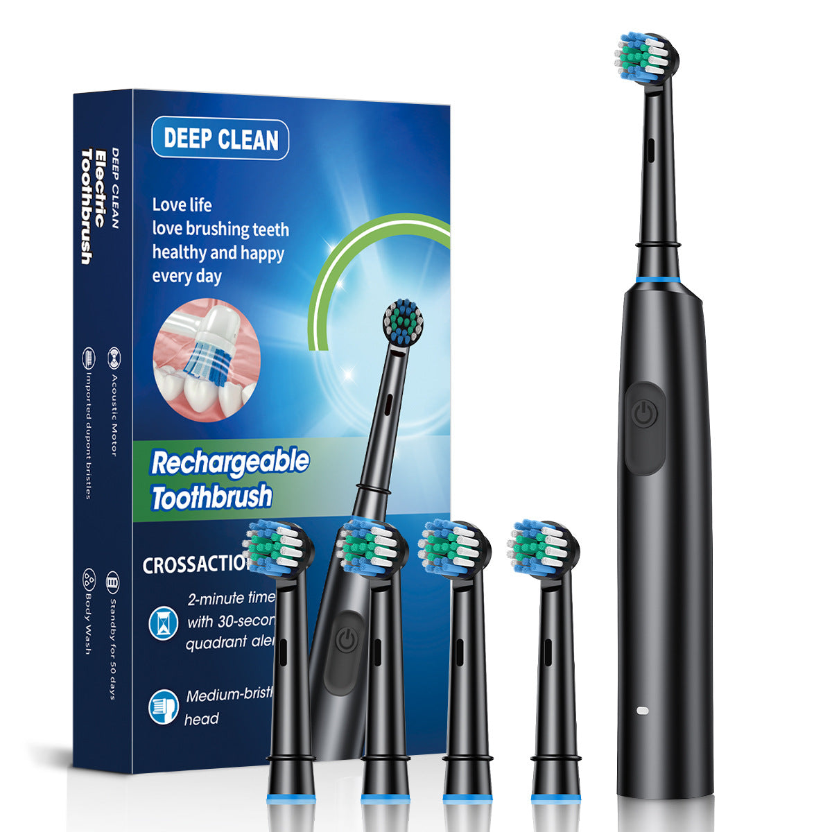 Electric Toothbrush Rotary Cleaning Teeth Brush Waterproof
