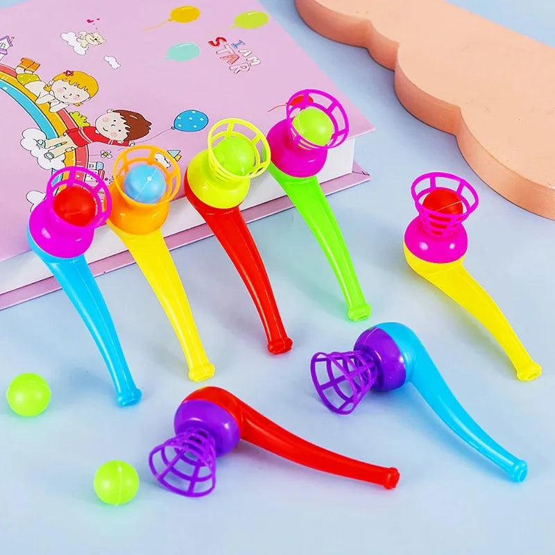 12/30Pcs Fun Magic Blowing Pipe Floating Ball Game