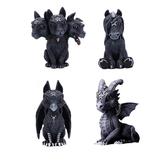 Halloween Magic Black Dragon Griffin Unicorn Mysterious Witches