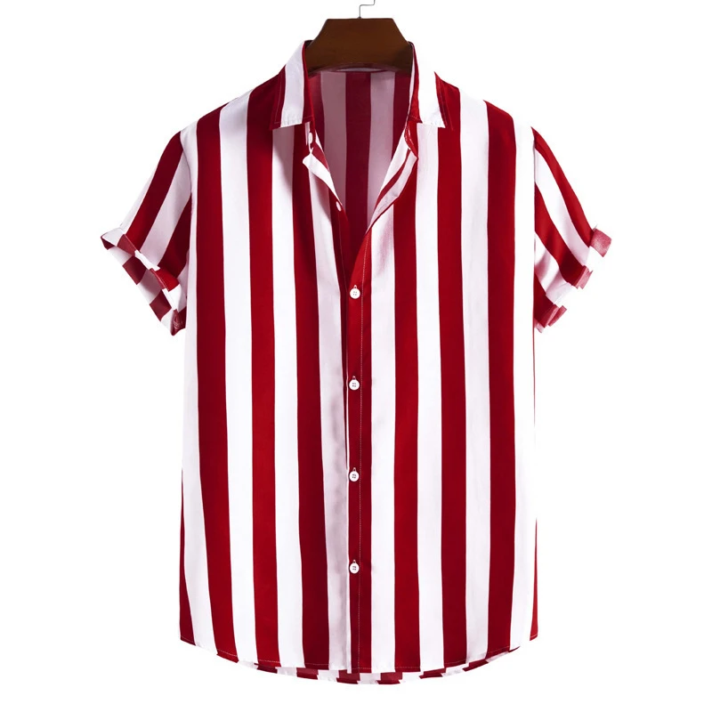 Street Simplicity Stripe Print Men Women Shirts