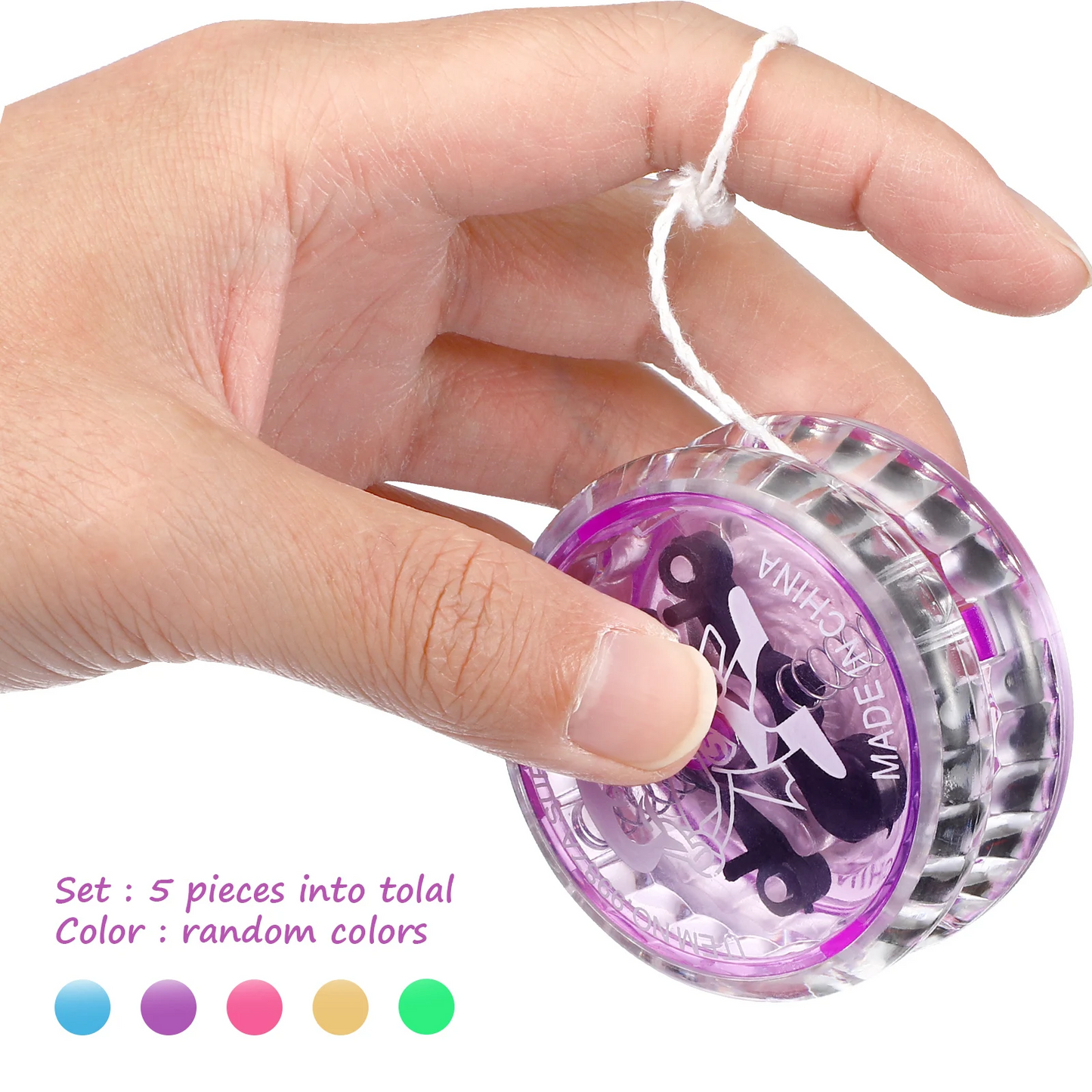 3Pcs Luminous Yo-yo Ball Pull Line Yoyo Ball for Kids
