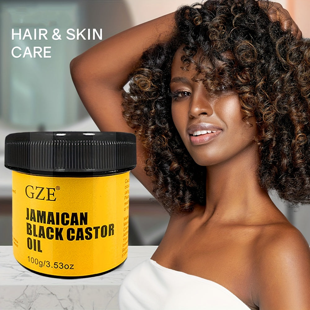 GZE JAMAICAN Black Castor Oil Pure Cold-Pressed for Hair Growth