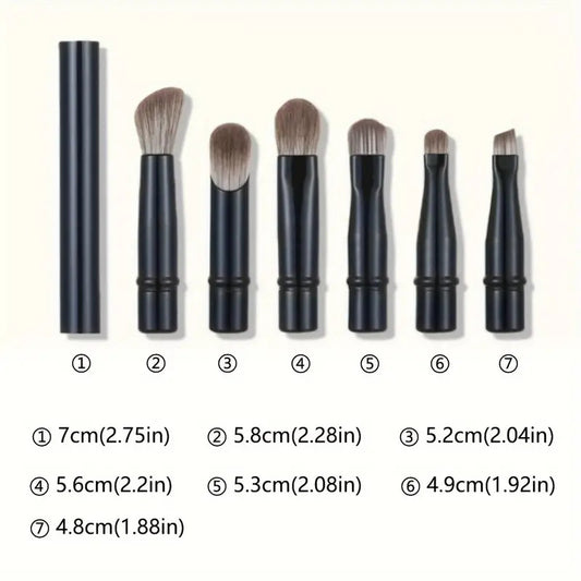 6Pcs Mini Travel Makeup Brushes Set with Box Portable Cosmetic