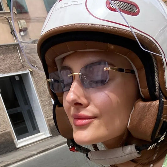 Fashion Rimless Sunglasses Men Women