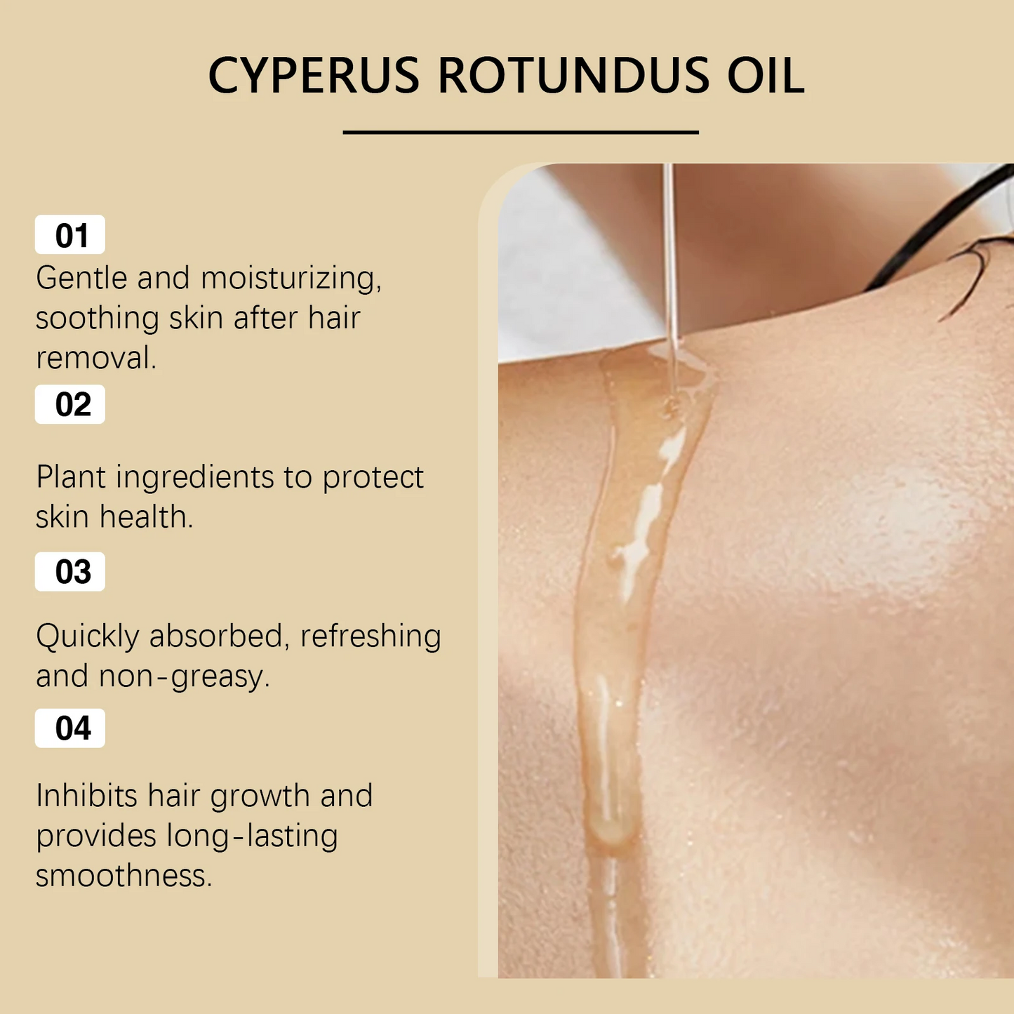 Pure Cyperus Rotundus Oil for Hair Removal