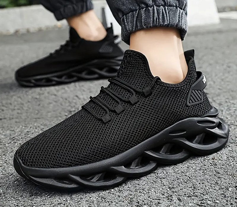 Men Sports Running Black Jogging Shoes Casual Sneakers