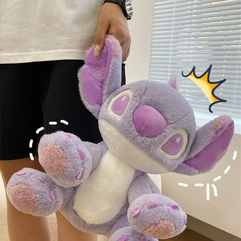 45cm Disney Cartoon Purple Stitch Doll Star Baby Kawaii Plush Toy