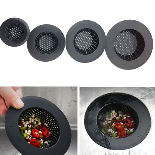 Stainless Steel Sink Strainer Black Anti Clog Mesh Trap