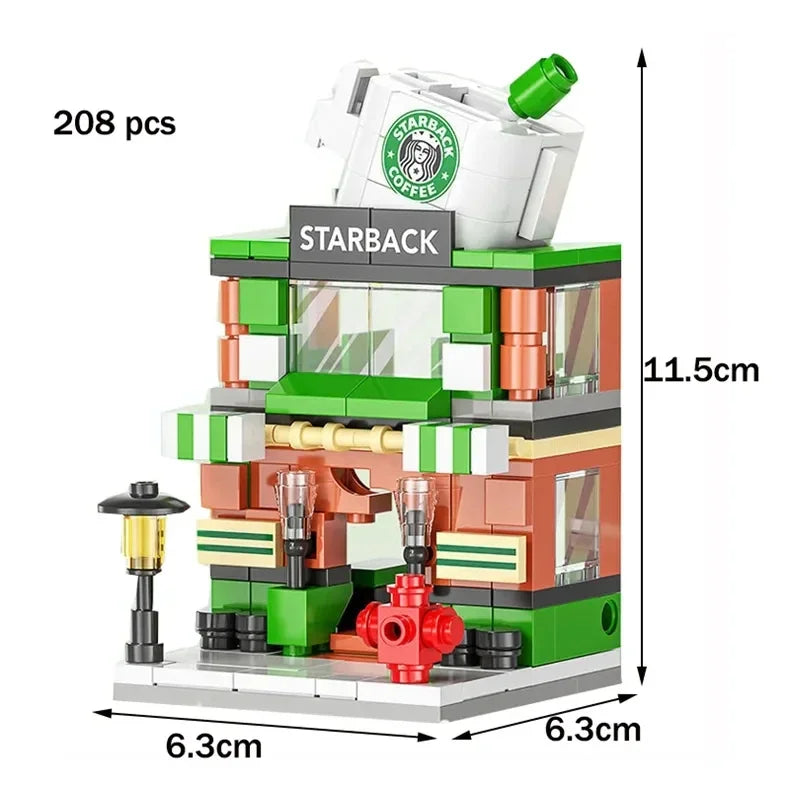 To Assemble Mini City Commercial Street Decoration Model