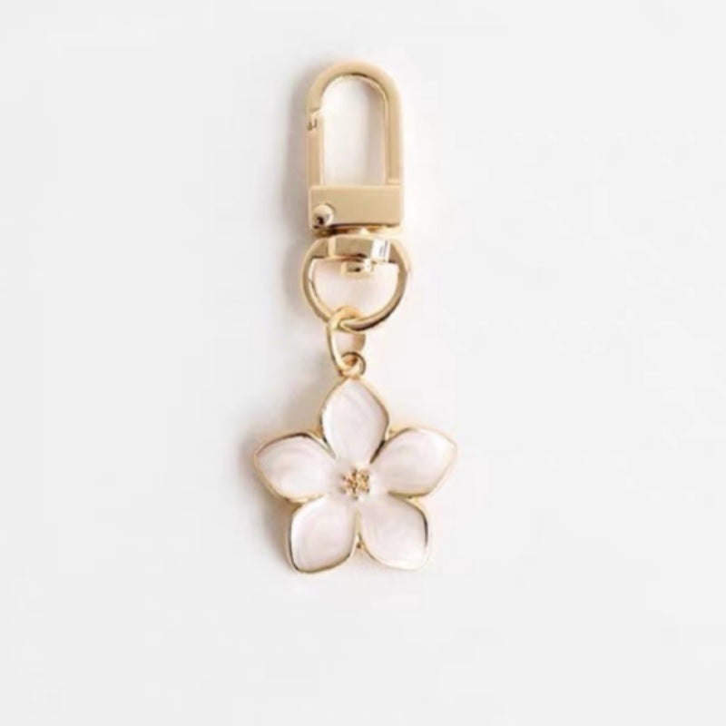 White Pear Blossom Keychain