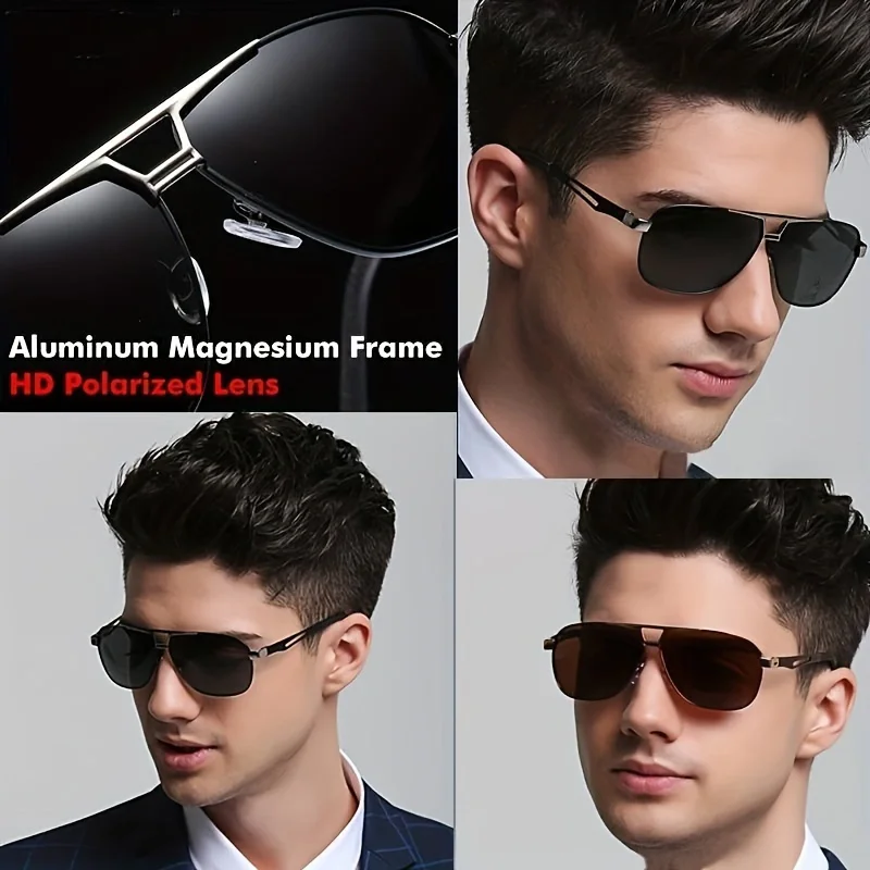 Fashion Gradient Sunglasses for Men Big Frame Pilot Sun Glasses