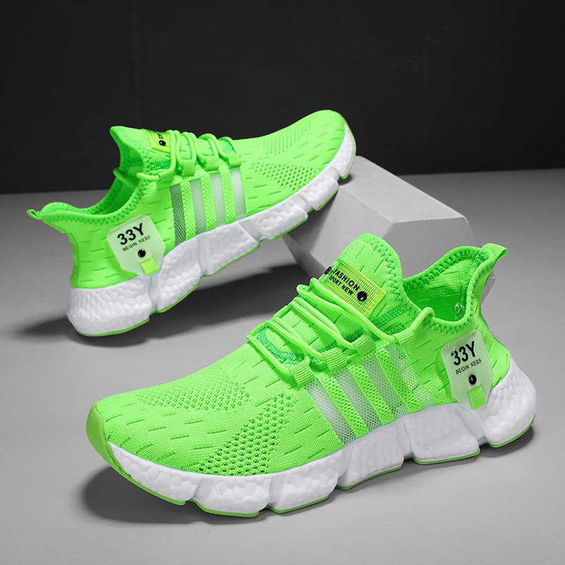 Breathable Mesh Men Shoes Trendy Lightweight Walking Flats