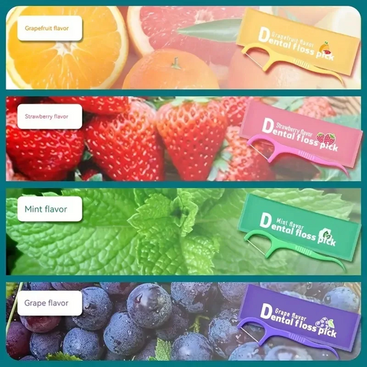 50pcs Fruit-Flavored Dental Flosser Picks