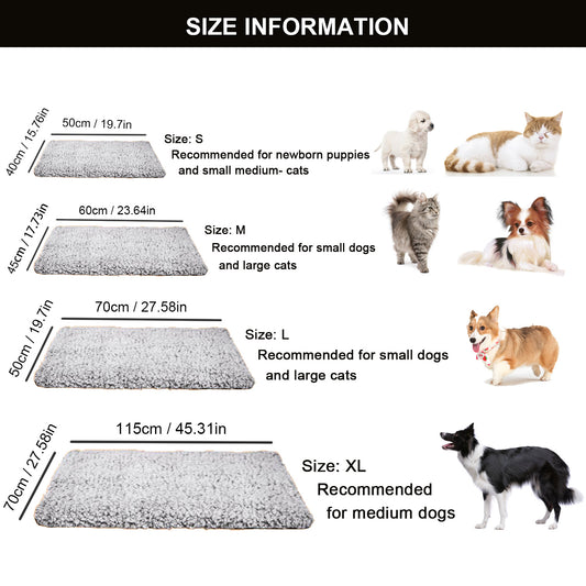 Self-Heating Pet Mat, Super Soft Aluminum Film Dog Mattress For Sleeping, Cat And Dog