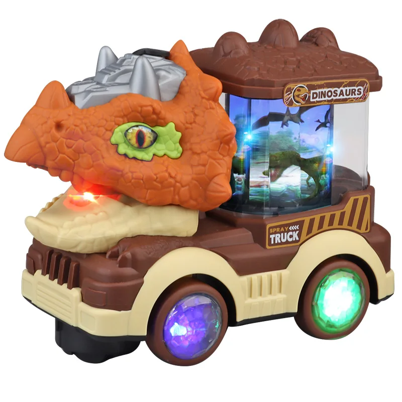 Dinosaur Electric Toy Car With Lights And Music Triceratops Tyrannosaurus Rex Toy