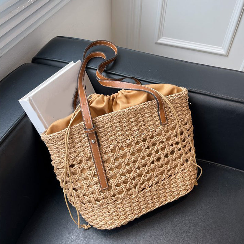 Designer Casual Rattan Wicker Tote Bag