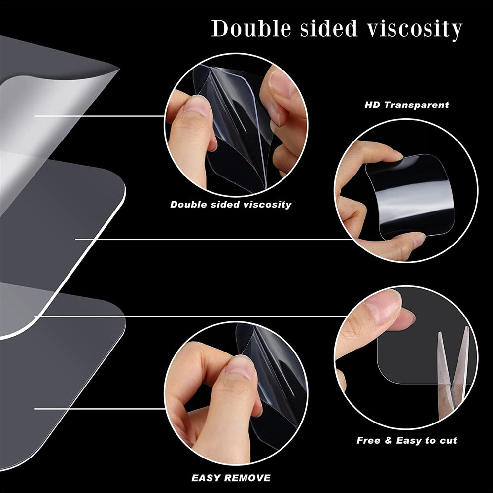 Square Double Sided Tape Super Strong Adhesive Heavy Duty Washable Sticker