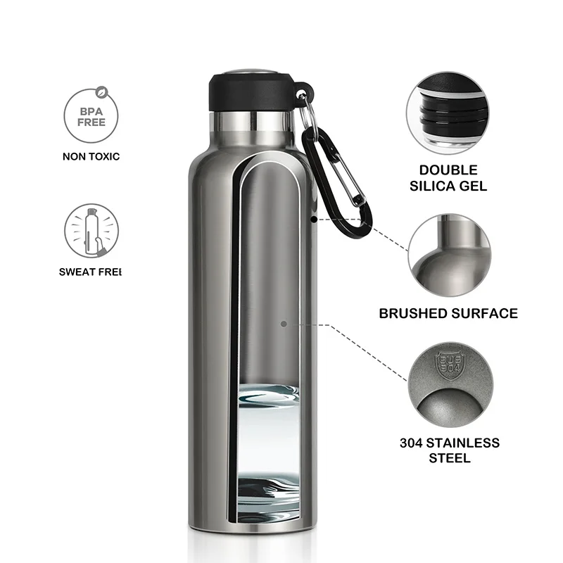 Thermos Portable Water Bottle Stainless Steel