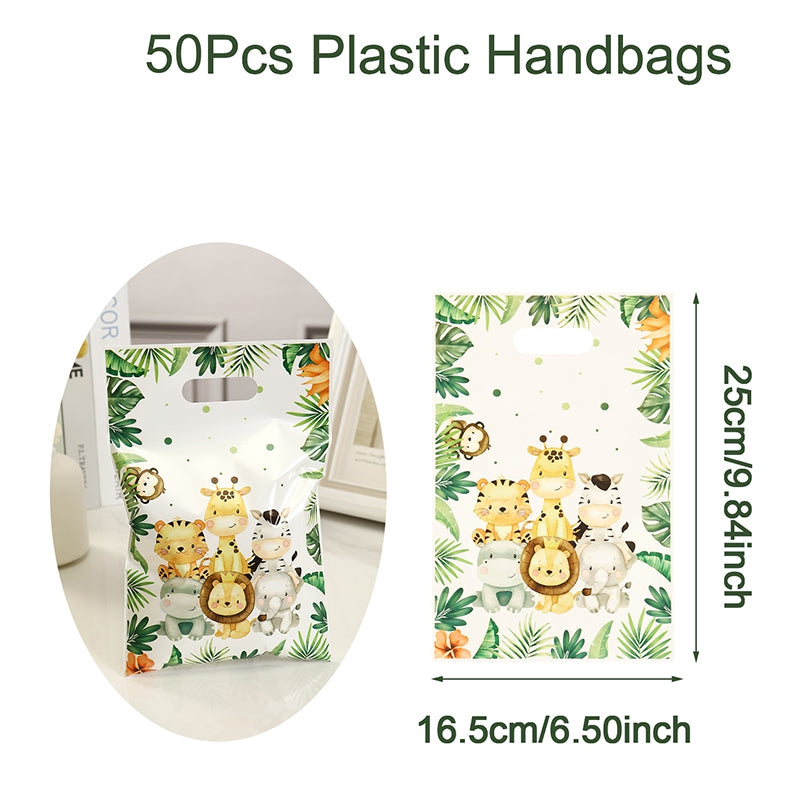 10pcs Jungle Animal Pattern Gift Bag