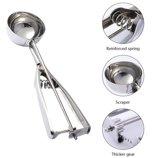 Ice Cream Scoop Stainless Steel Digger Non-Stick Spoon