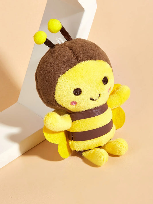 Small bee plush toy for dogs and cats