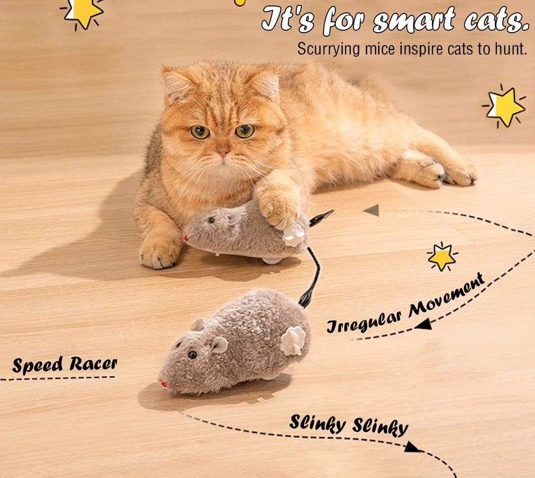 Cat Toys Clockwork Simulation Mouse No Batteries Durable Indoor Cat