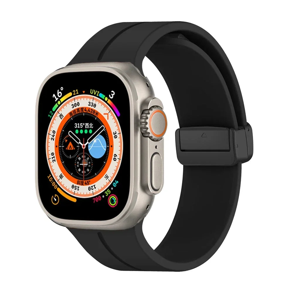 Silicone Bracelet For Apple watch band Magnetic Strap