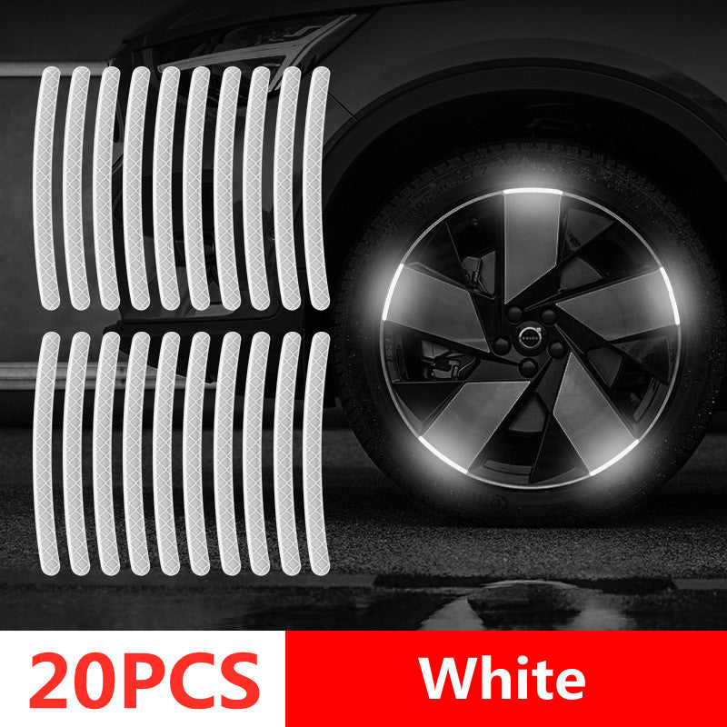 Car Wheel Hub Reflective Stripes Door Handle Safety