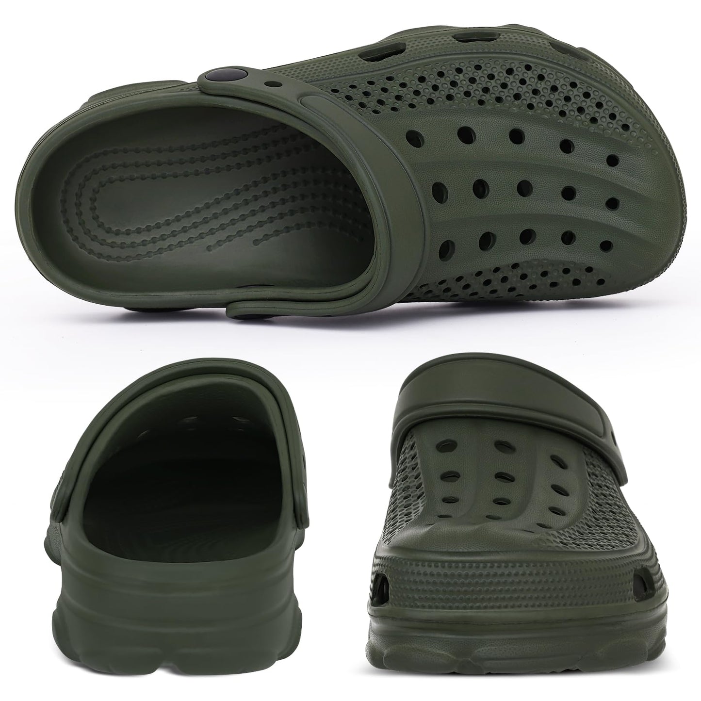 Men Clogs Slippers Breathable Garden Sandals Non-Slip Comfort Beach Shoes