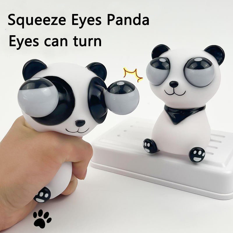 Funny Squeezing Panda Doll Eyeball Bursting Toy