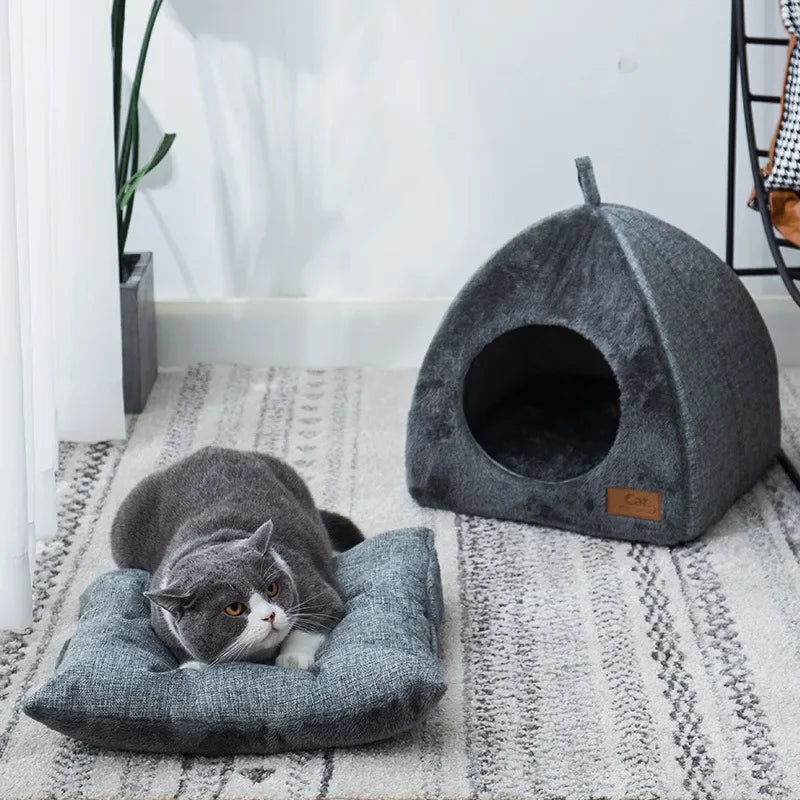 New Triangle Cat Nest Closed Cat House Pet