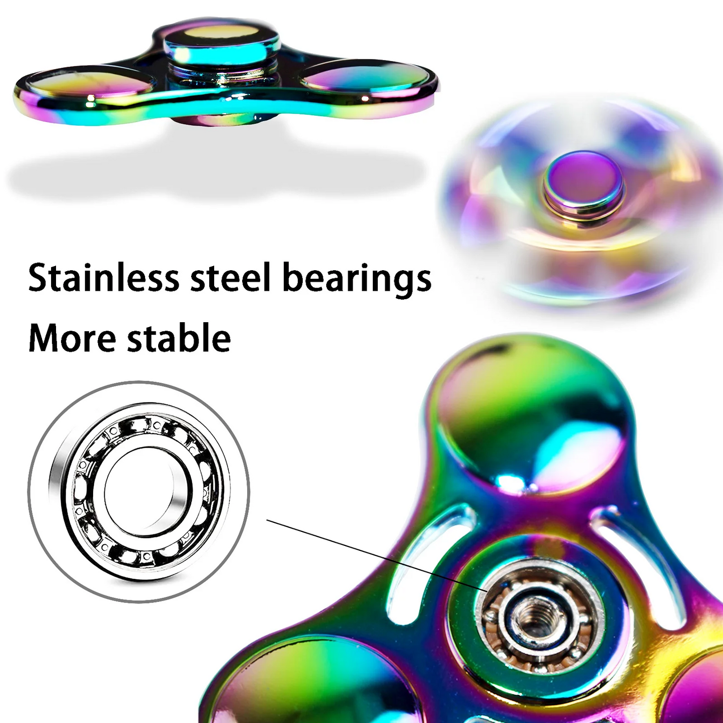 Stainless Steel Fidget Spinner 3 Minutes More - High Speed