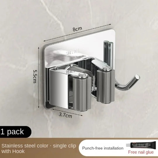 Non Perforated Stainless Steel Mop Holder