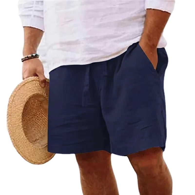 New Mens Cotton Solid Color Short Lightweight Gym