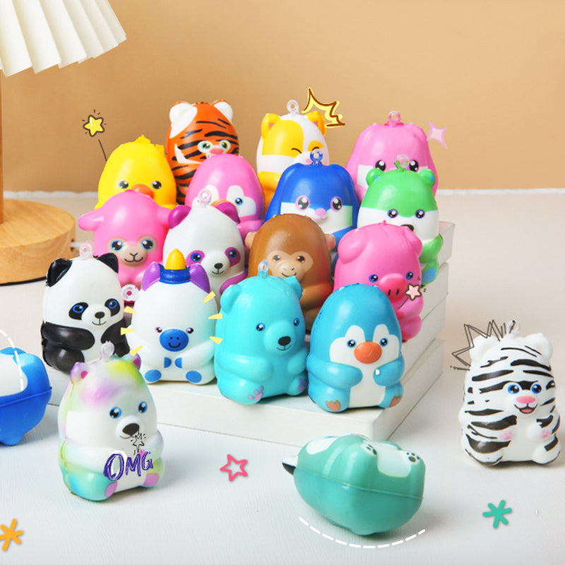 6PCS Kawaii Animal Squishy Stress Relief Soft Toys